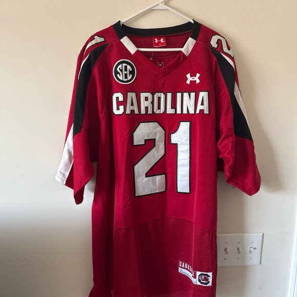 Under Armour Red and White Men's Jersey